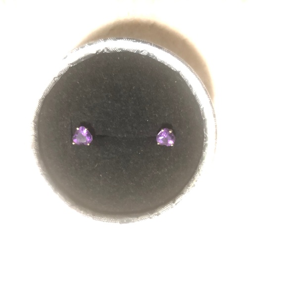 14k yellow gold grunion amethyst earrings - Picture 1 of 3